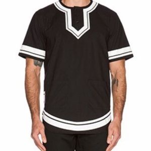10.Deep Dashiki Black & White Mens Shirt in size XLarge